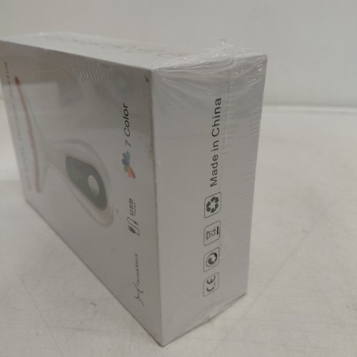 FACIAL AND NECK RED LIGHT THERAPY DEVICE - WHITE / RED image 3