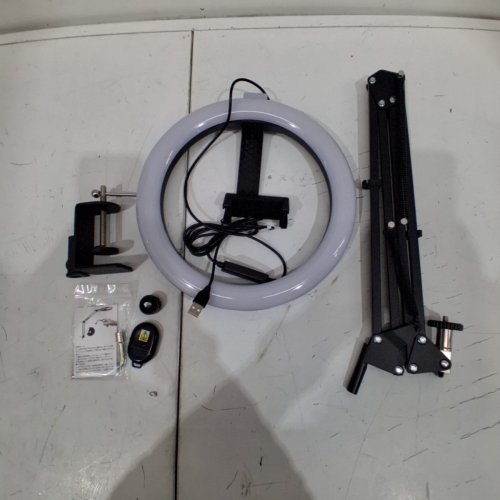 YAYUSI LED RING LIGHT WITH STAND AND PHONE HOLDER FOR DESK - 10" - (MODEL- F-619) image 3