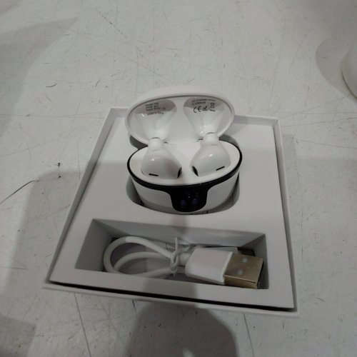 WIRELESS BLUETOOTH EARBUDS - IN EAR HEADPHONES WITH 40HRS PLAYTIME, 4 ENC MICS, IPX7 WATERPROOF, LED DISPLAY, USB-C - WHITE (MODEL: S47) image 2
