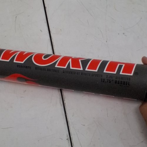 WORTH SPORTS BEDLAM - PHILE MATTE XL USSSA SLOWPITCH SOFTBALL BAT - 26OZ - 34" - GREY/RED (MODEL: WSU4PMB1L) image 2