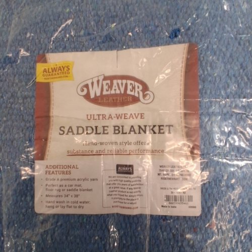 WEAVER ULTRA WEAVE SADDLE BLANKET - 34" X 38" - BLUE/TURQUOISE image 4