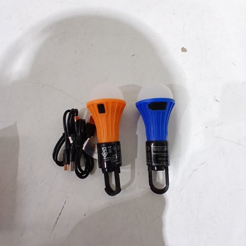 4PK LEPRO CAMPING LANTERN LIGHT BULBS WITH CLIP HOOK - 80LM - 6000K - BLUE / ORANGE (MODEL: PR330030-4) image 3