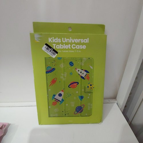 KIDS UNIVERSAL MAGNETIC CLOSE TABLET CASE - FITS TABLETS 7-11" - GREEN/SPACE image 2