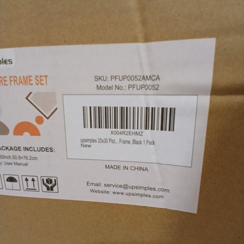 UPSIMPLES PICTURE FRAME - 20" X 30" - BLACK (MODEL: PFUP0052) image 2