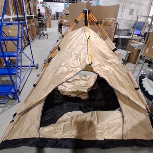TOYTEXX POP UP TENT - BLACK AND TAN image 2
