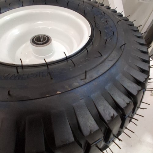 2PK GICOOL PNEUMATIC TIRE AND WHEEL - 15 X 6.00-6 - BLACK / WHITE image 3
