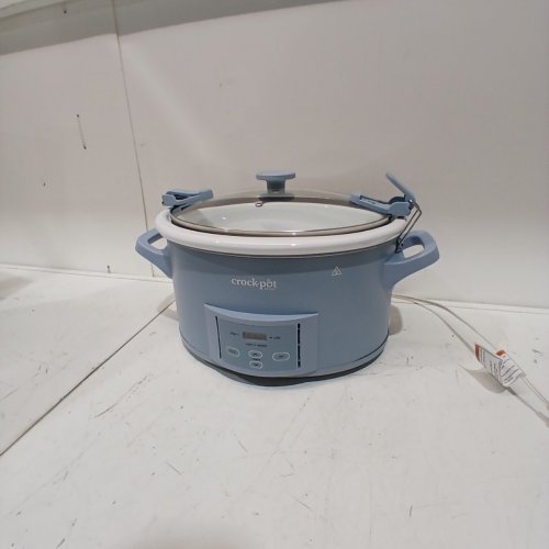 CROCKPOT COOK AND CARRY - 7QT - SERVES 6 TO 8 PEOPLE - 30MIN TO 20HR COOK TIME - LIGHT BLUE (MODEL: CPSCVC70LL-MH) image 3