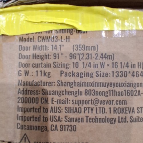 DOG DOOR FOR SLIDING GLASS DOOR - 91" - 96" - LARGE TALL (MODEL: CWM03-L-H) image 2