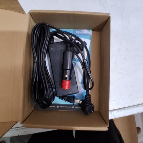 EUHOMY PORTABLE ELECTRIC COOLER WITH CAR PLUG - 27.2" X 13.6" X 17.7" - GREY/BLACK (MODEL: ‎CF001-45GR-CAEH) image 3