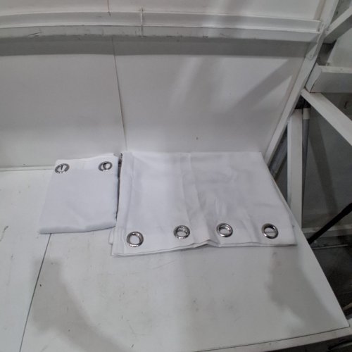 (2 PANEL) CURTAIN PANELS - 50" X 64" - WHITE image 2
