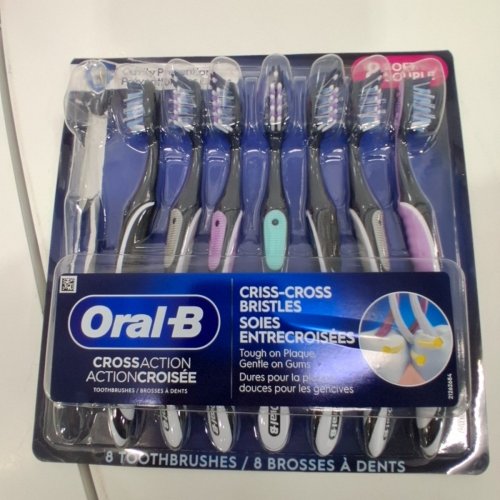 8PK ORAL-B MAX CLEAN ADVANCED TOOTHBRUSH CROSSACTION, SOFT - ASSORTED COLORS image 3