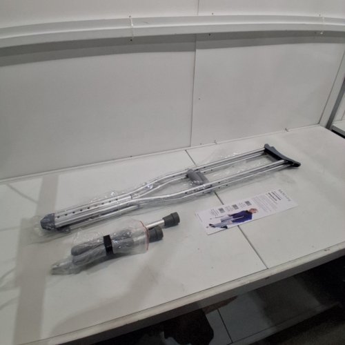 BIOS LIVING SET OF ALUMINUM CRUTCHES - ADULT - 5FT 2" TO 5FT 10" - SILVER (MODEL: 56036) image 2