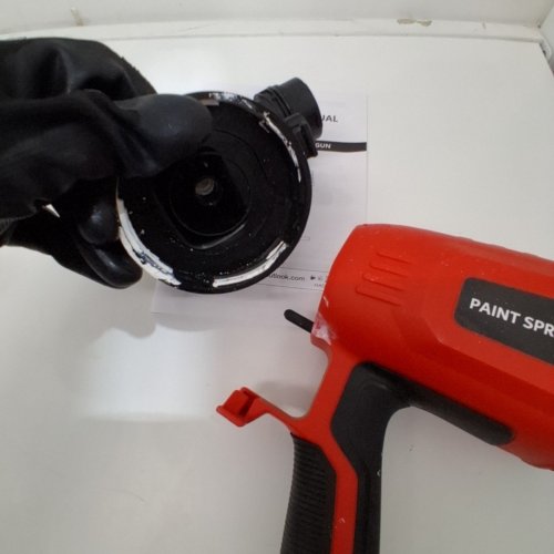 RNIKCL PAINT SPRAYER GUN WITH ADJUSTABLE AIR FLOW AND EASY CLEANING - 700 WATTS - RED (MODEL: SPA8001) image 4