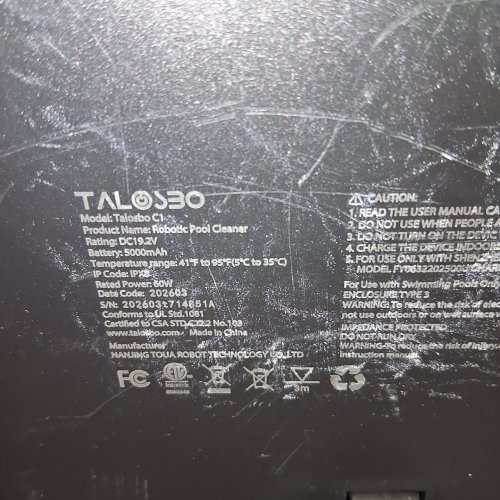 TALOSBO ( 2026 NEW) DOUBLE FILTRATION ROBOTIC POOL CLEANER, WALL & WATERLINE CLEANING, CORDLESS POOL VACUUM ROBOT FOR INGROUND POOLS UP TO 1614 SQ. FT.- 180-MIN RUNTIME-BLACK-(MODEL:TALOSBO C1) image 4