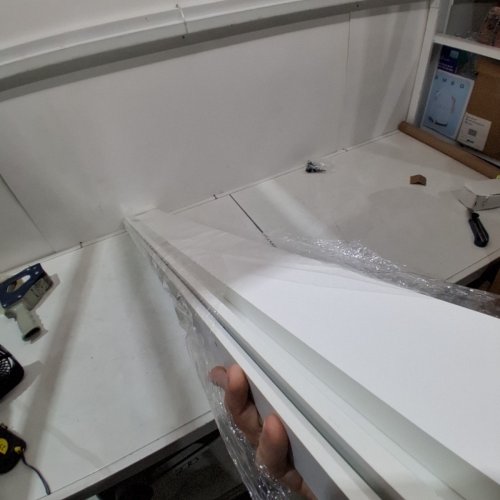 4PK NARROW FLOATING SHELF ORGANIZER - 48" X 4" - WHITE image 4