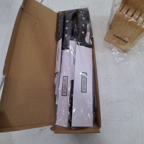 22PC FARBERWARE KITCHEN KNIFE SET- BLACK image 3