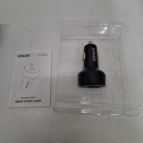 ANKER POWERDRIVE PD+2 CAR CHARGER WITH USB-C/USB-A PORTS - 35W - BLACK (MODEL: A2732HF-1) image 2