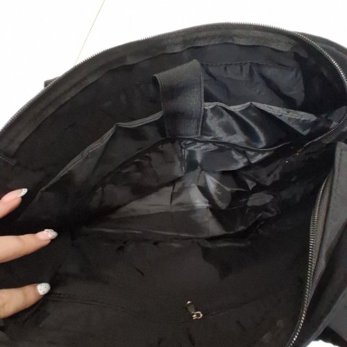 LIGHTWEIGHT PUFFY TOTE BAG - 16" - BLACK image 3
