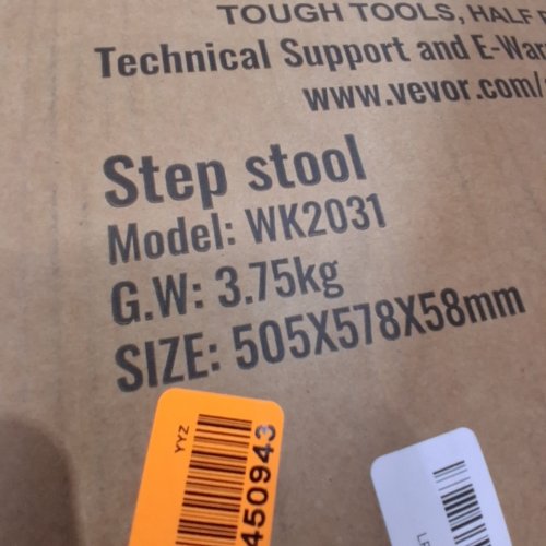 VEVOR ERGONOMIC FOLDING STEEL STEP STOOL WITH WIDE ANTI-SLIP PEDAL - 2-STEP 330LBS CAPACITY - BLACK/WHITE (MODEL: WK2031) image 3