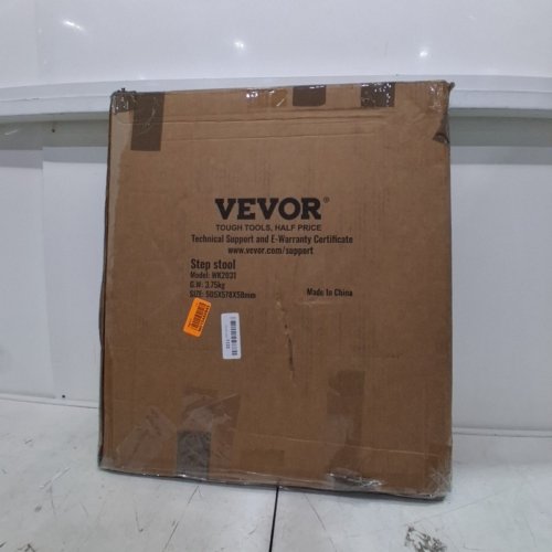 VEVOR ERGONOMIC FOLDING STEEL STEP STOOL WITH WIDE ANTI-SLIP PEDAL - 2-STEP 330LBS CAPACITY - BLACK/WHITE (MODEL: WK2031) image 4