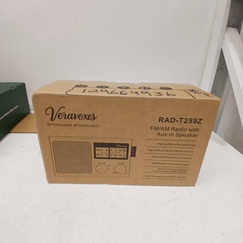 VERAVOXES FM/AM RADIO WITH AUX-IN SPEAKER (MODEL: RAD-T259Z) image 2