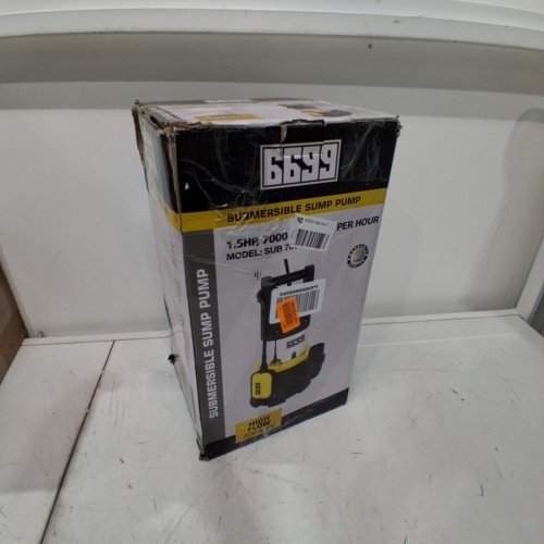 6699 SUMP PUMP SUBMERSIBLE WITH FLOAT SWITCH AND 16FT POWER CORD - 7000GPH - (MODEL: SUB 7000S) image 5