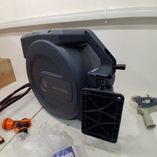 GIRAFFE TOOLS HOSE REEL SLOW RETURN RETRACTABLE SYSTEM - 5/8" X 115FT - GREY/ORANGE (MODEL: GWRA5V004) image 5
