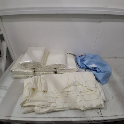 10PK FANI STAIN & WRINKLE RESISTANT RECTANGLE TABLECLOTHS - 8FT - IVORY image 2