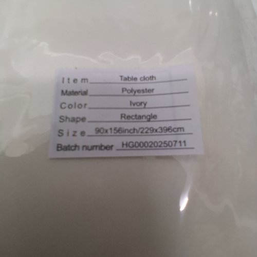 10PK FANI STAIN & WRINKLE RESISTANT RECTANGLE TABLECLOTHS - 8FT - IVORY image 5