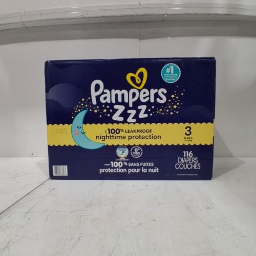 116PK PAMPERS ZZZ NIGHTTIME OVERNIGHT PROTECTION DIAPERS - SIZE 3 (16-28LBS) image 3