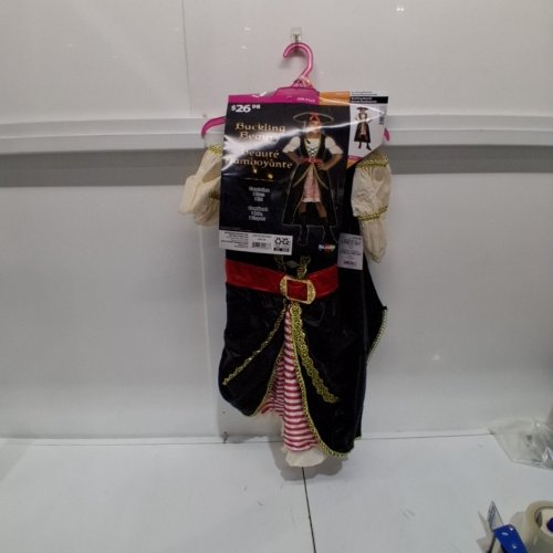 2PC BUCKING BEAUTY COSTUME SET - MEDIUM 8-10 - BLACK RED WHITE GOLD (STYLE: 40957 (M)) image 3