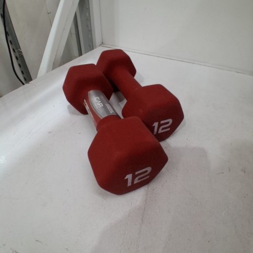 2X CAP STRENGTH NEOPRENE WEIGHTS - 12LB - RED image 2
