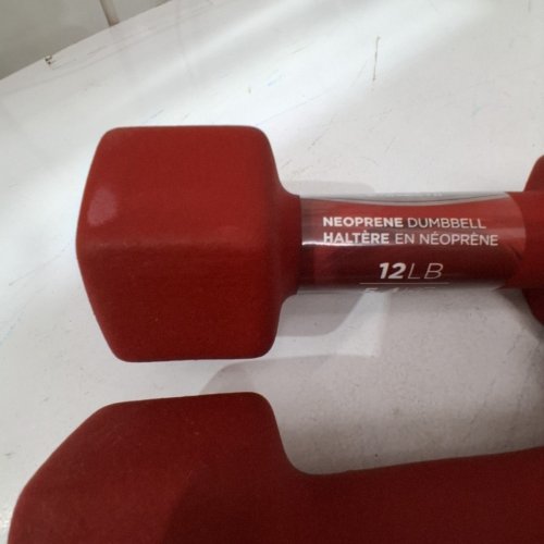 2X CAP STRENGTH NEOPRENE WEIGHTS - 12LB - RED image 3