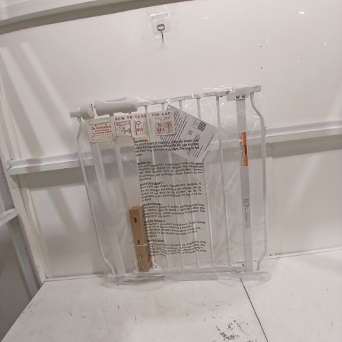 PRESSURE MOUNT GATE WITH CAT DOOR - 24"-29" X 30" - WHITE METAL (MODEL: W046-X-WHITE) image 2