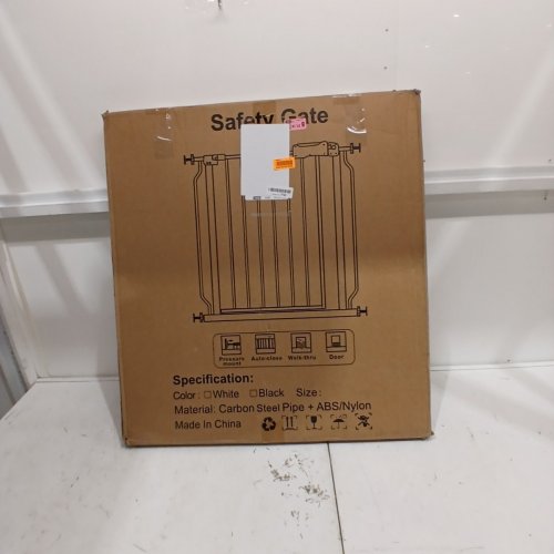 PRESSURE MOUNT GATE WITH CAT DOOR - 24"-29" X 30" - WHITE METAL (MODEL: W046-X-WHITE) image 3