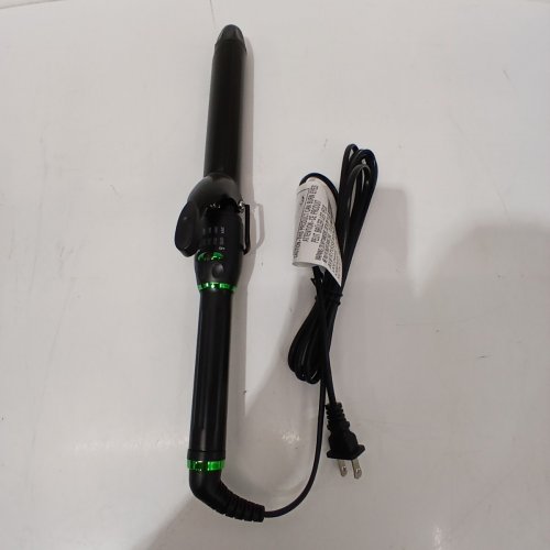 MINT EXTRA LONG IONIC CERAMIC TOURMALINE BARREL DUAL VOLTAGE AUTO SHUT OFF CURLING IRON - 1.25" - BLACK/MINT (MODEL: MVK20-125B) image 3
