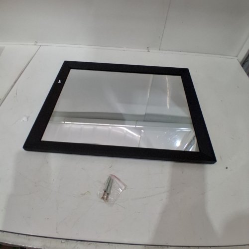 AAZZKANG RECTANGULAR WOOD FRAME WALL MIRROR - 19.7" X 15.7" - BLACK image 2