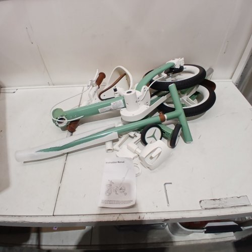LOL-FUN KIDS TODDLER 6-IN-1 TRICYCLE WITH PUSH HANDLE FOR GIRLS & BOYS - GREEN/WHITE (MODEL: L00163) image 3
