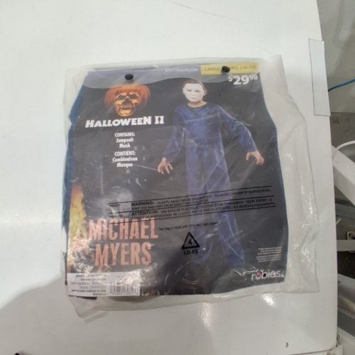 2PC BOY'S RUBIES MICHAEL MYERS HALLOWEEN COSTUME - LARGE (10-12) - BLUE image 3