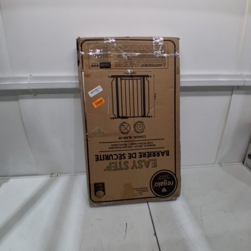 REGALO EASY-STEP METAL WALK-THROUGH PRESSURE MOUNT SAFETY GATE - 30"X29"-38.5" - WHITE (MODEL#: 1160 DS) image 4