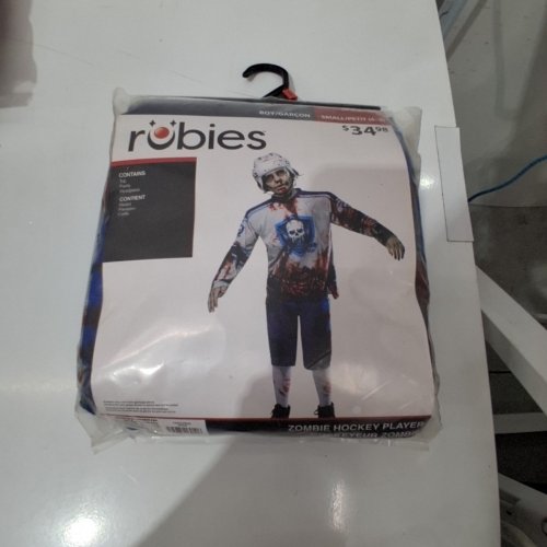 3PC BOYS RUBIES ZOMBIE HOCKEY PLAYER COSTUME - SMALL (4-6) - WHITE/BLUE/RED (STYLE: 1002663) image 2