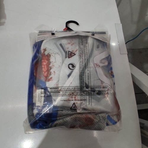 3PC BOYS RUBIES ZOMBIE HOCKEY PLAYER COSTUME - SMALL (4-6) - WHITE/BLUE/RED (STYLE: 1002663) image 3