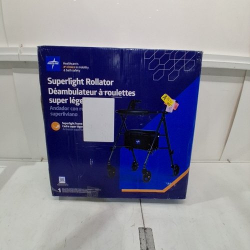 MEDLINE SUPERLIGHT ALUMINUM ROLLATOR - 6" WHEELS - BLACK (MODEL: MDS86825SLBLK) image 6