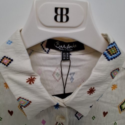 WOMEN'S BARILOCHE PRINTED BUTTON-UP SHIRT - SMALL / MEDIUM - 38 - MULTICOLOURED (STYLE: ALMARAQUE) image 4