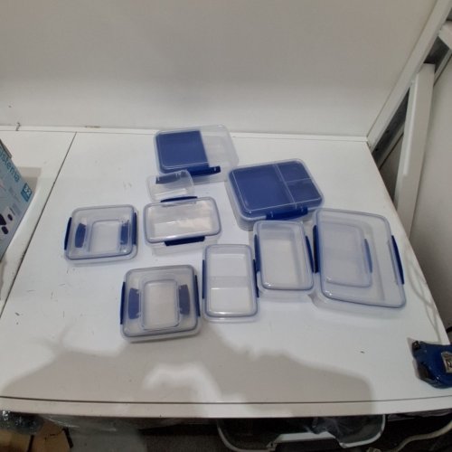 30PC SISTEMA FOOD STORAGE CONTAINERS - ASSORTED SIZES - CLEAR/BLUE (MODEL: 2033087) image 2