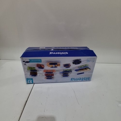 30PC SISTEMA FOOD STORAGE CONTAINERS - ASSORTED SIZES - CLEAR/BLUE (MODEL: 2033087) image 3