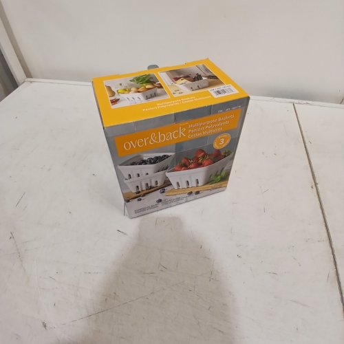 3PC OVER&BACK STONEWARE BASKETS - 7.5"/5.9" - WHITE (MODEL:1901778) image 5