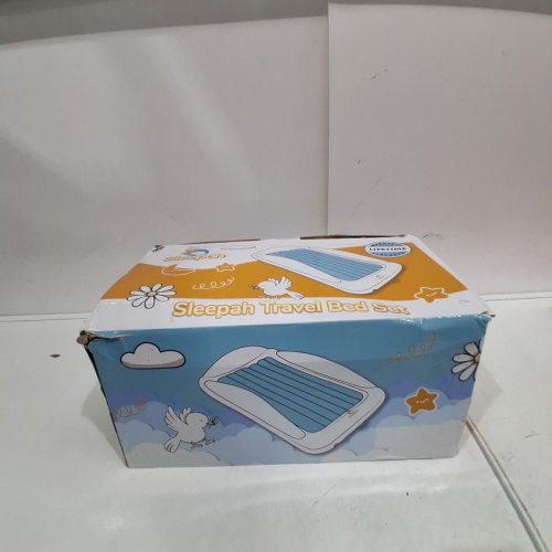 SLEEPAH INFLATABLE TODDLER TRAVEL BED - 61" X 40" X 12" - BLUE/WHITE (MODEL: SL102) image 3