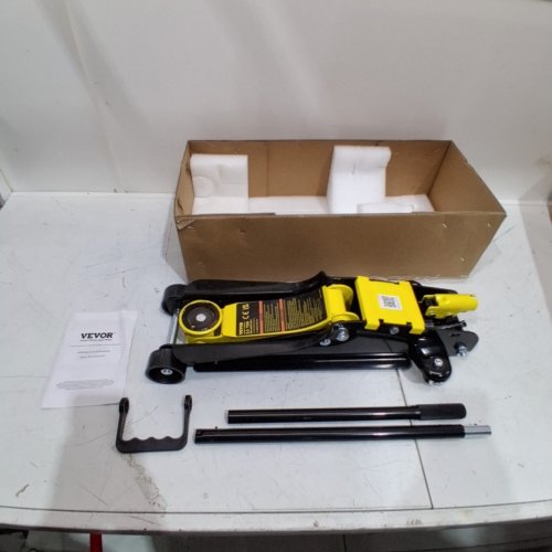 VEVOR HEAVY DUTY LOW PROFILE FLOOR JACK WITH SINGLE PISTON HYDRAULIC PUMP - 2.5 TON MAX - YELLOW (MODEL: WD-A-02250-A00-0) image 3