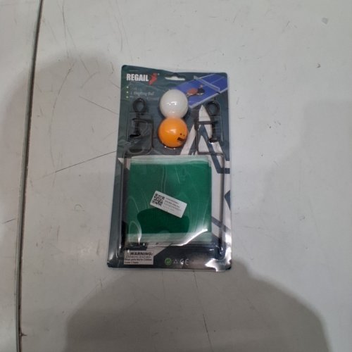 5PC REGAIL TABLE TENNIS NET/CLAMPS AND BALLS -63''X5.3''- GREEN image 2